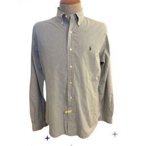 Ralph Lauren Men’s Gingham Button Down Collar Shirt Large